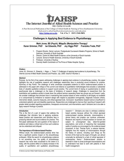 PDF Integrating Clinical Reasoning And Evidence Based Practice