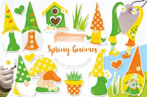 Spring Gnomes Graphic By Prettygrafik Creative Fabrica