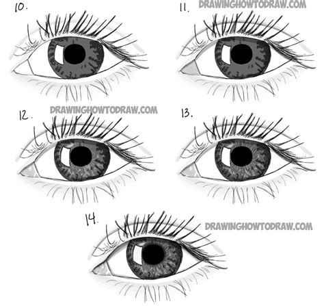 How to Draw Realistic Eyes with Step by Step Drawing Tutorial in Easy ...