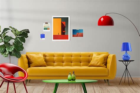 Colorful living room interior design | Premium Photo - rawpixel