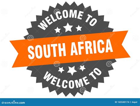 Welcome To South Africa Welcome To South Africa Isolated Sticker Stock