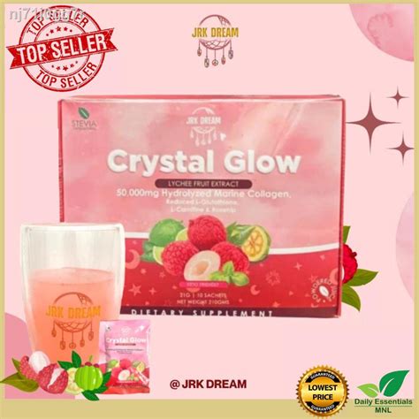 Sachet Authentic Crystal Glow Collagen Drink Lychee Flavor By Jrk