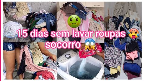 15 dias sem lavar roupa acumulou muita roupa suja achei que não ia dar