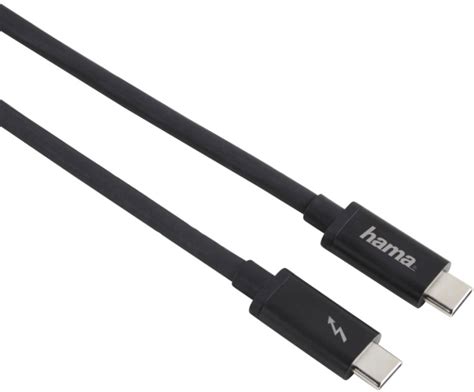 Hama 135708 Thunderbolt 3 Cable Usb C 40 Gbps 5a 100w Ultra Hd 5k 05m Black Καλωδιο