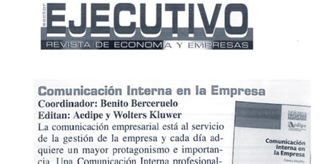 Comunicación Interna en la Empresa Claves y desafíos Estudio de