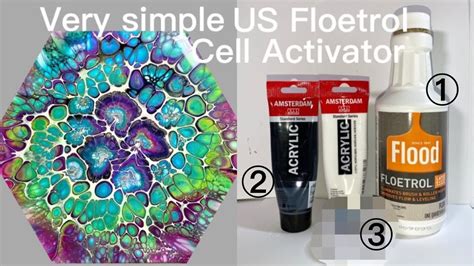 97 Mixing US Floetrol Cell Activator 3 Pieces Bloom Technique Acrylic