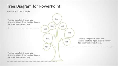 Tree Diagram Template for PowerPoint & Presentation Slide