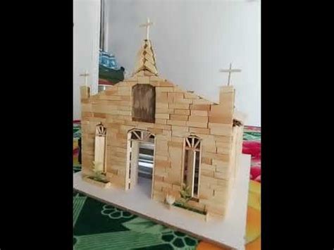 Igreja feita de papelão e palito de picolé YouTube