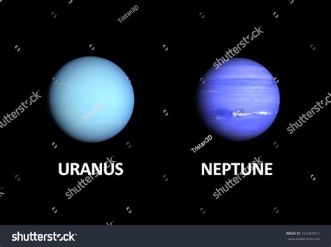 Comparison Between Gas Planets Uranus Neptune Stock Illustration 163387412 | Shutterstock