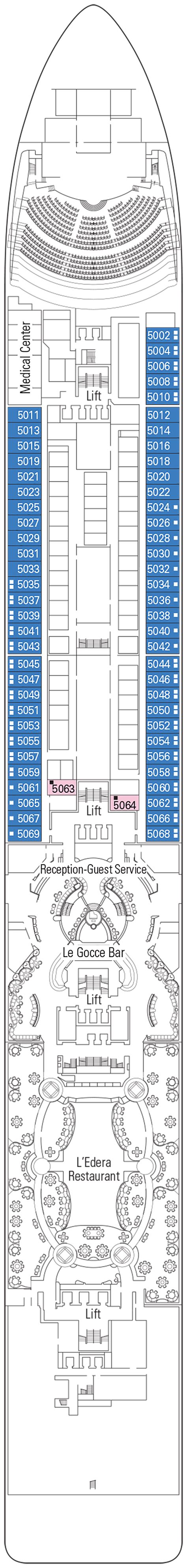 Deck Plan for MSC Magnifica | Iglu Cruise