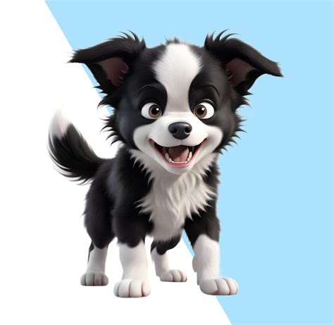 Lindo Cachorro Border Collie Archivo Psd Premium