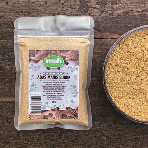 Jual MSH Adas Manis Bubuk 50 G Shopee Indonesia