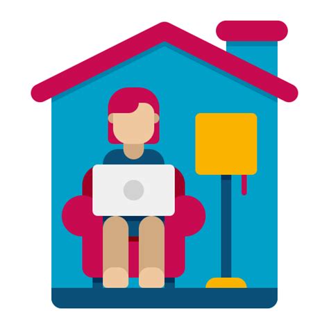 Icono De Trabajar Desde Casa Flaticons Flat