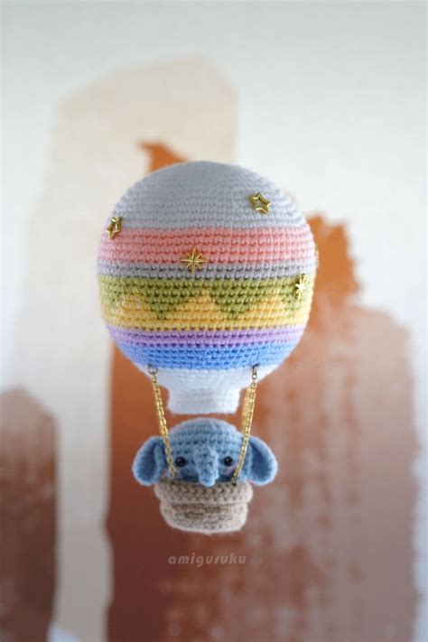 Crochet Pattern Of Hot Air Balloon Amigurumi Baby Toy Pdf Only Etsy Canada Motivi Per