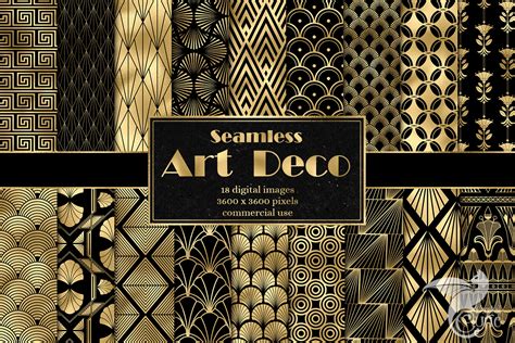 Art Deco Digital Paper Graphic By Digital Curio Creative Fabrica