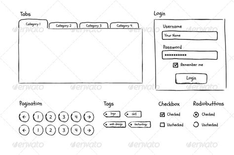 Hand Drawn Ui Kit By Heloholo Graphicriver