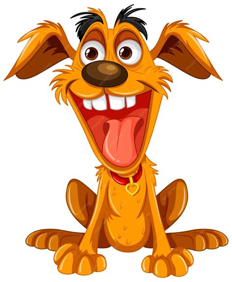 Premium Vector Cute Playful Crazy Dog Cartoon