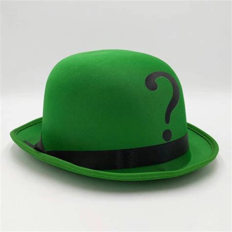 Vintage Riddler Derby Bowler Hat Halloween Costume Cosplay Comic M Grailed