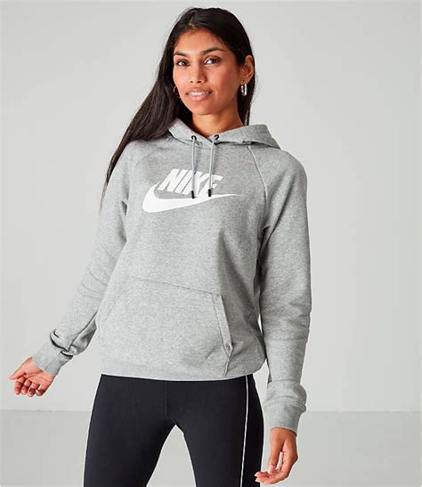 Women S Nike Sportswear Essential Hoodie Finish Line Women Hoodies Sweatshirts Grey Nike