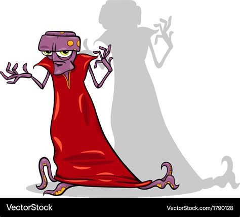 Evil alien cartoon character Royalty Free Vector Image