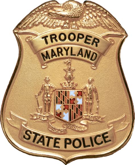 Badge Of A Maryland State Police Trooper Md State Trooper Badge