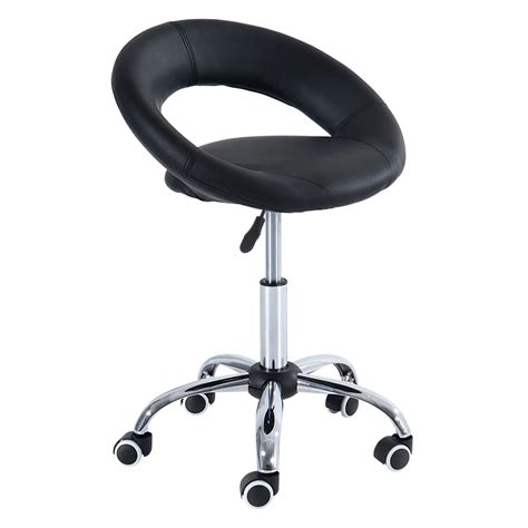 HOMCOM Tabouret à roulettes tabouret de massage pivotant 360 hauteur