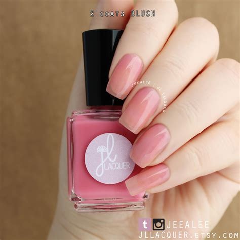 Blush Soft Pink Jelly Sheer Nail Polish Handmade Nail Etsy