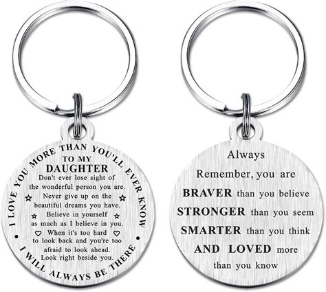 Inspirational Daughter Keychain To My Daughter Ts From