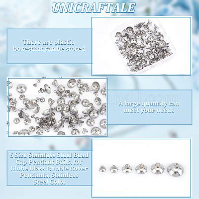 Wholesale Unicraftale Pcs Sizes Stainless Steel Bead Caps