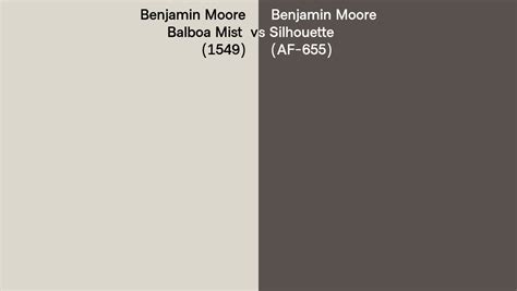 Benjamin Moore Balboa Mist Vs Silhouette Side By Side Comparison