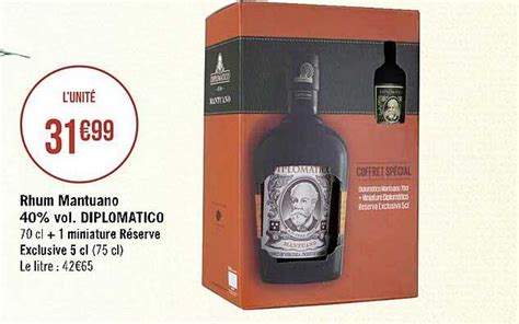 Promo Rhum Mantuano 40 Vol Diplomatico 1 Miniature Réserva