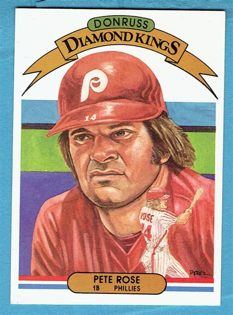 Pete Rose 1982 Donruss Diamond King 1 Phillies Baseball Card Cards