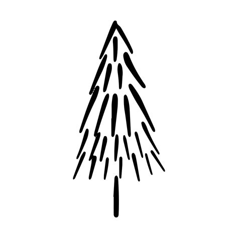 Vector Christmas Tree Outline Icon 12901558 Vector Art At Vecteezy