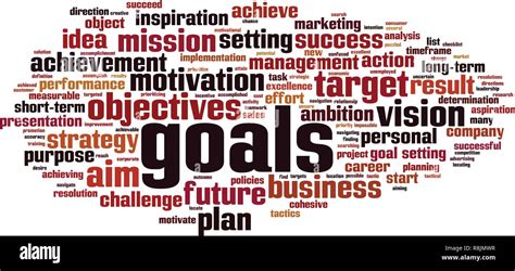 Goals Word Cloud Concept Vector Illustration Stock Vector Image And Art