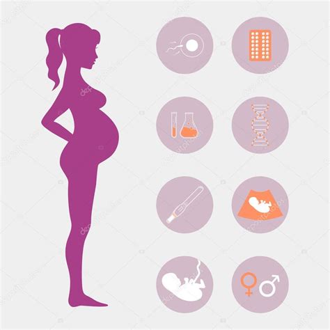 Pregnancy And Birth Icons Set — Stock Vector © Createrosalia 94209170