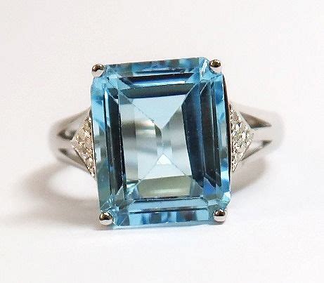 No Reserve Price Kt White Gold Ring Ct Topaz Catawiki