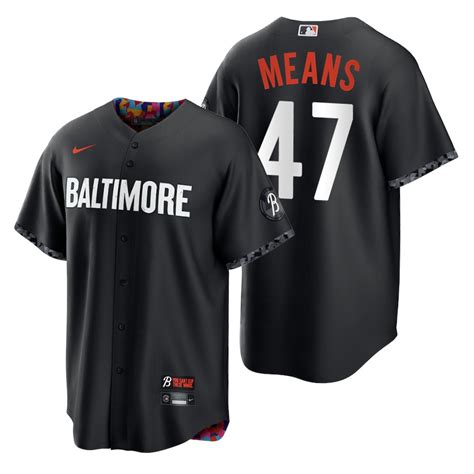 Baltimore Orioles John Means Black 2023 City Connect Replica Jersey