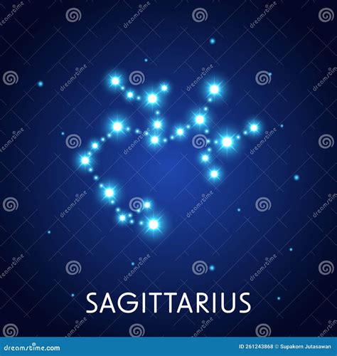 Astrological Sagittarius Zodiac Sign One Line Drawing Elegant