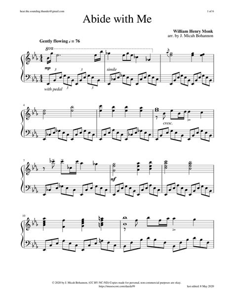 Abide with Me Sheet music for Piano (Solo) | Musescore.com