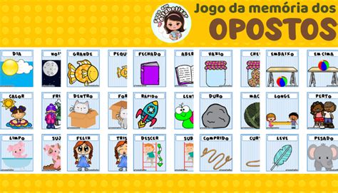 Jogo da memória dos opostos