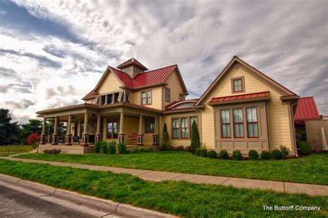 Red Roof House with Stunning Color Scheme