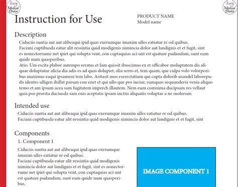 Instruction For Use IFU EU MDR 2017 745 Easy Medical Device School