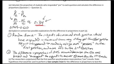 Ch 10 Two Prop Z Test Review Question Bias Youtube