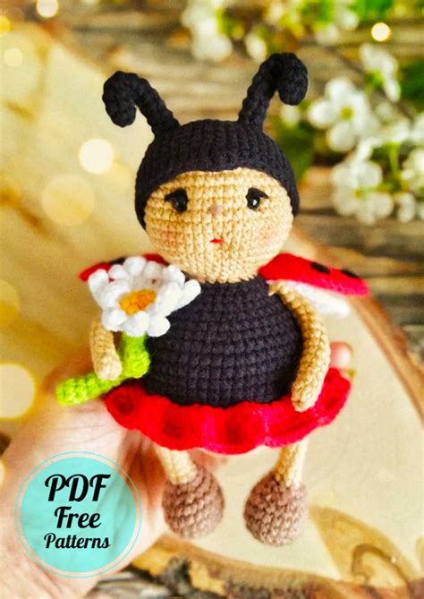 Crochet Ladybug Doll In Dress PDF Free Pattern Amigurumiday