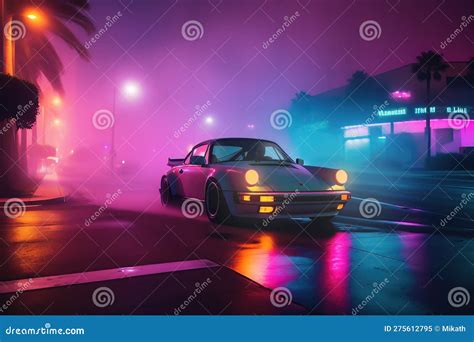 Synthwave Neon Background Blue Circle S Style Pink And Cyan Glow