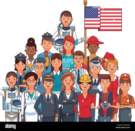 american labor day cartoon Stock Vector Image & Art - Alamy