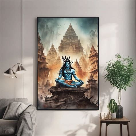 Lord Shiva Wall Art Printable Shiva Wall Art Hindu God Art Etsy