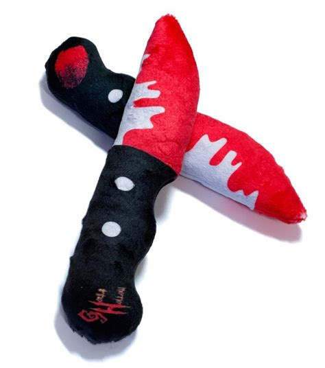 Bloody Knife Plush Bloody Fingerprint Plush Knife Toy Etsy