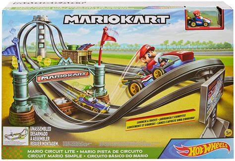Hot Wheels Mario Kart Mario Circuit Lite Track Set Walmart