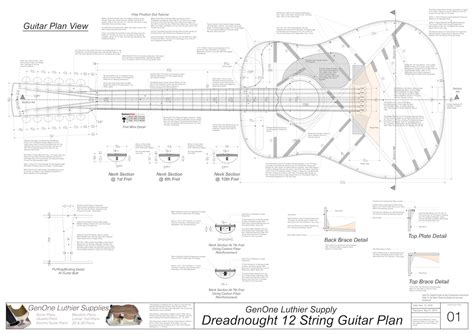 12 String Acoustic Guitar Plans Genone Luthier Services